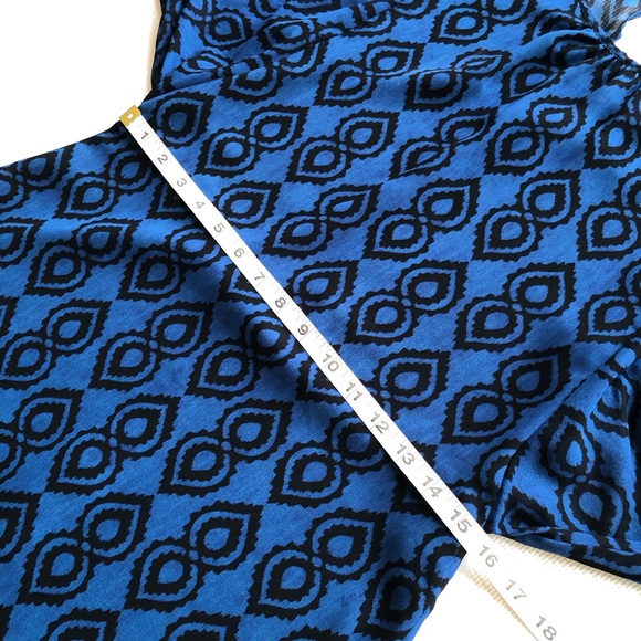 Zara The Sadie Dress Blue/Black Floral Women’s Juniors Size L Chiffon Flare& Fit - Picture 10 of 16